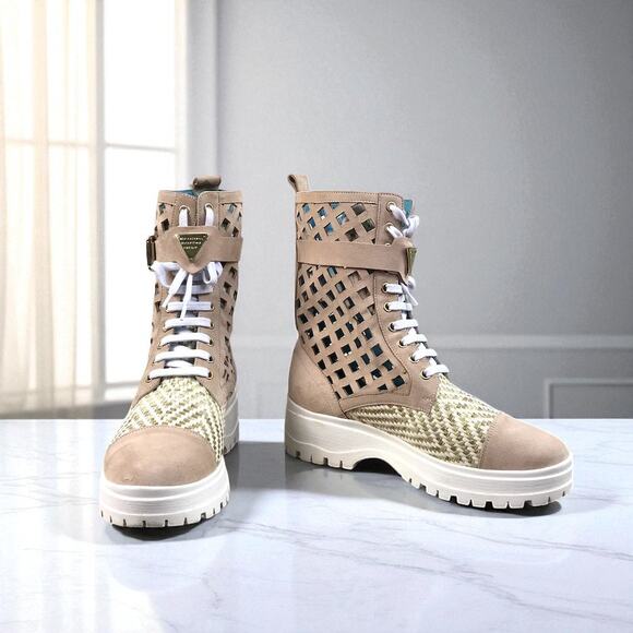 VALENTINA RANGONI Firenze Bree in Sand Shoes Sz 7.5 Rare Designer Boho Unique - Picture 1 of 16